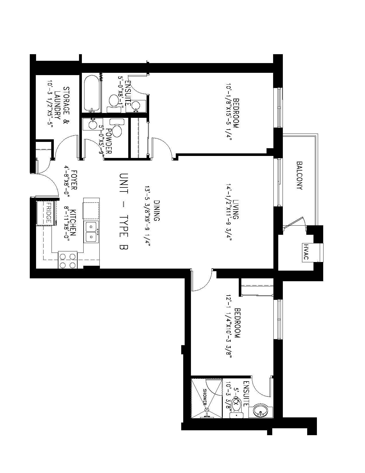 Eastside Horizons_TYPE 'B' 1060 sq ft STANDARD UNIT FLOOR PLAN - MAR 26, 19