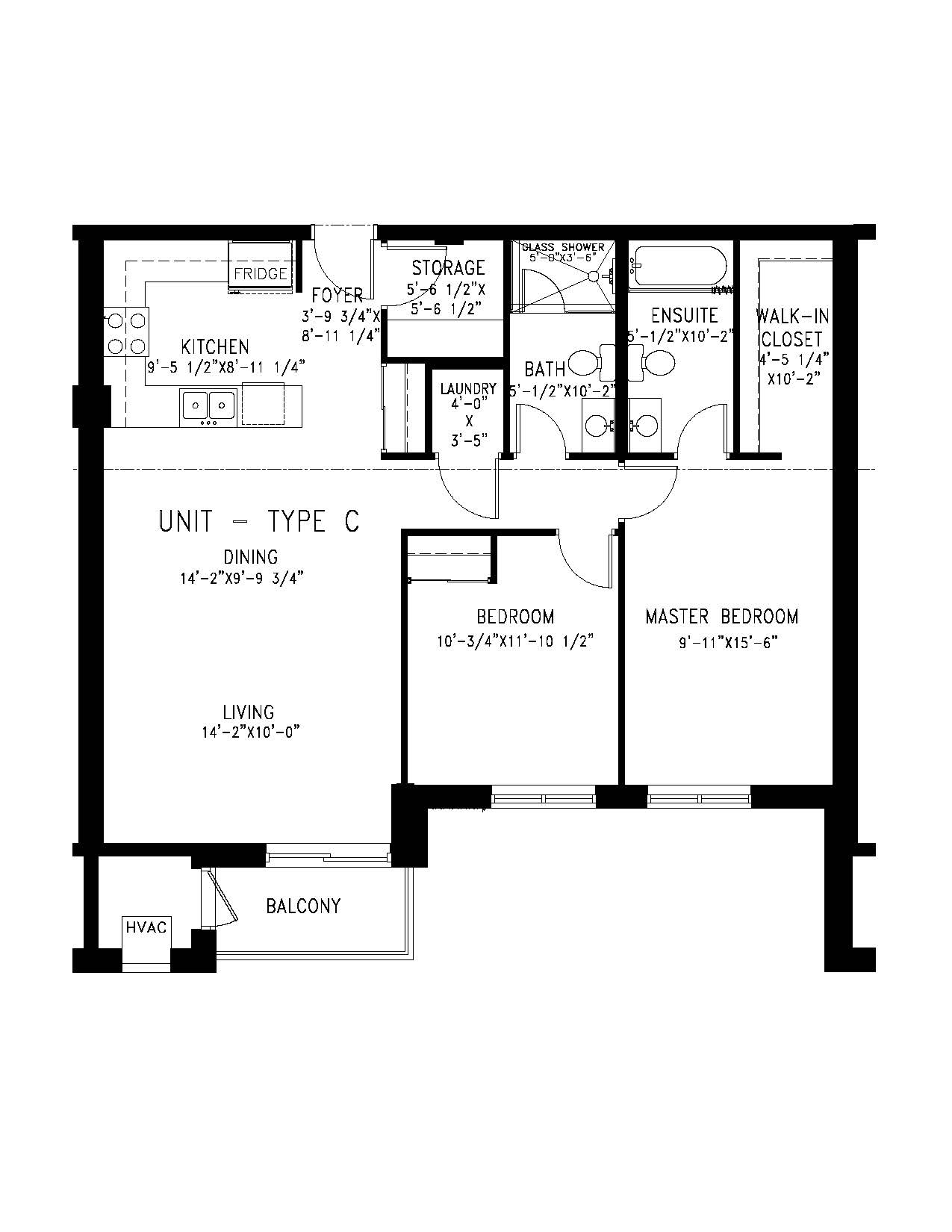 Eastside Horizons_TYPE 'C' 1072 sq ft STANDARD UNIT FLOOR PLAN - MAR 26, 19