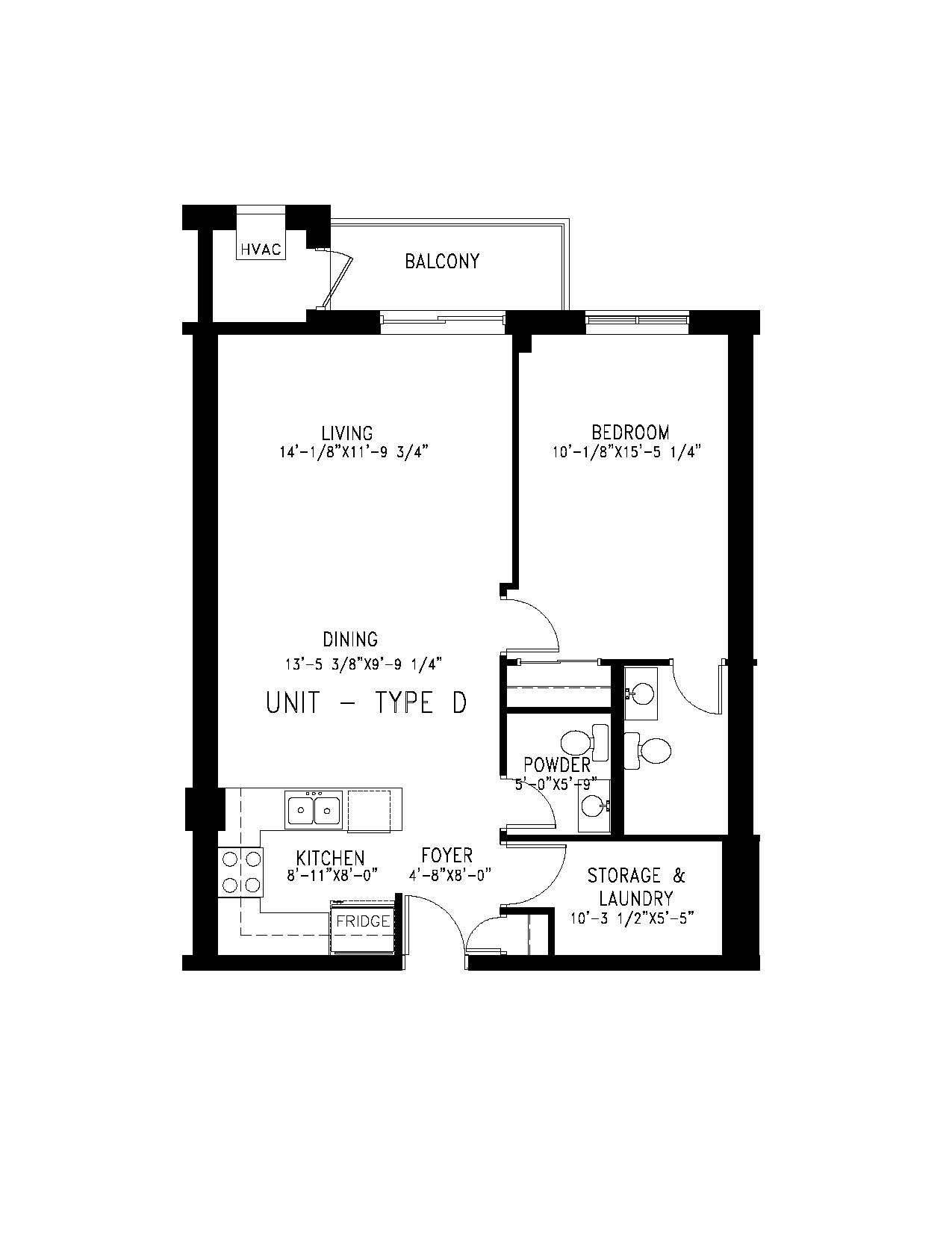 Eastside Horizons_TYPE 'D' 824 sq ft STANDARD UNIT FLOOR PLAN - MAR 26, 19